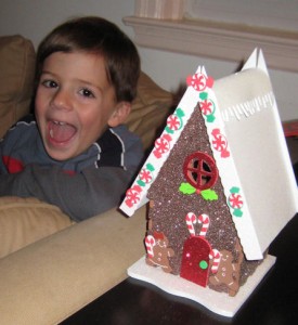 GingerbreadHouse_1 A foam Gingerbread House kit is SO much easier than a real one