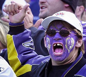 Crazy Ravens fan