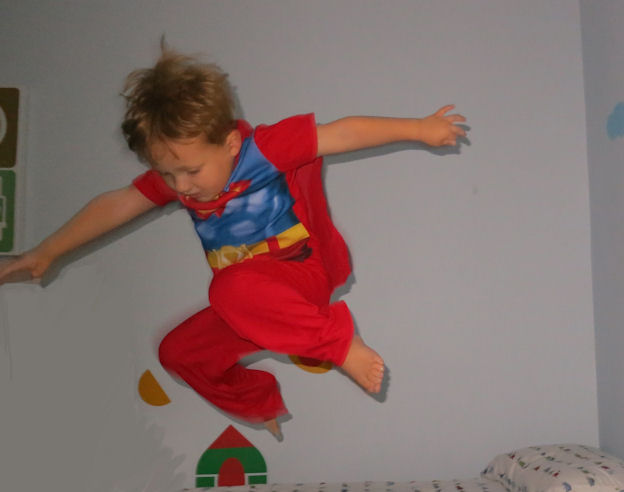 RileyFlying It's a bird, it's a plane, it's Superman!