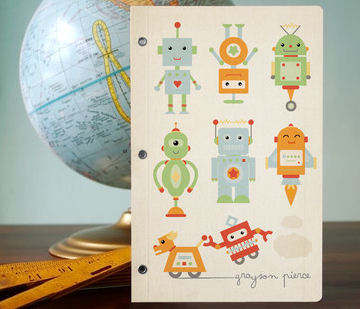 RobotsJournal_Minted robots! journal by Dawn Jasper on Minted.com