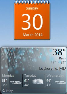 weather report for Mar. 30, 2014