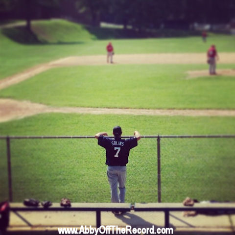 looking out over a baseball field