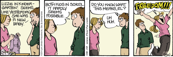 For Better or For Worse comic strip: back to school means freedom