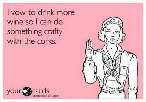 Getting crafty with wine corks